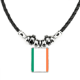 thumbnail image 1 of ireland national flag europa país collar a mano colgante de cuerda de cuero Unbranded M, 1 of 3
