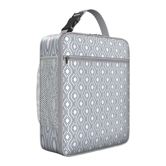 Checkered Insulated Lunch Box Teen Reusable Lunch Tote Bag Water-Resistant Lunch Tote Portable Bag School Beach