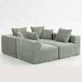 thumbnail image 6 of OUGRAZ Modern Modular Sectional Sofa, Compressed Cloud Couch with Deep Seat, Soft Upholstered Living Room Sofa, No Assembly Floor Sofa for Apartment Home-Brown, 6 of 11
