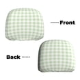 thumbnail image 6 of Kdxio Green Checkboard Pattern Print 2 Piece Car Head Rest Covers Set Auto Front/Rear Seats Headrest Cover Universal Fit Most Cars,Sedan, SUV, 6 of 9