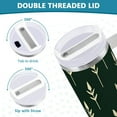 thumbnail image 3 of Yayeee 30oz Double-Wall Insulated Stainless Steel Tumbler with Handle Bottle, Dark Green Plants, 3 of 8