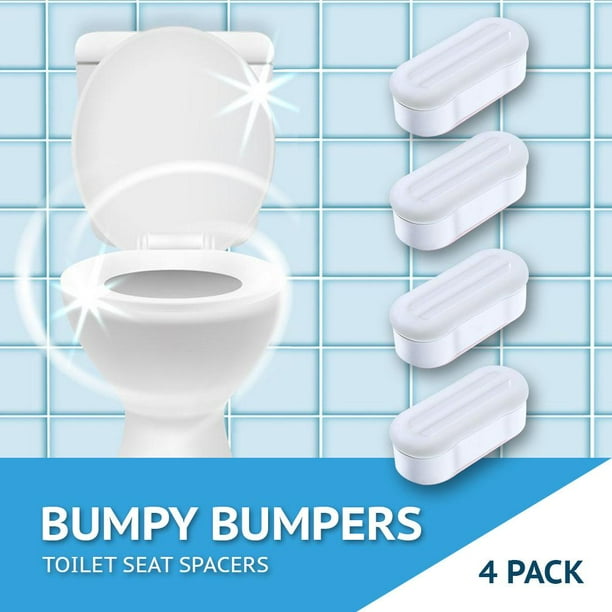In My Bathroom Bumpy Bumpers Toilet Seat Spacers (4 Pack, Strong