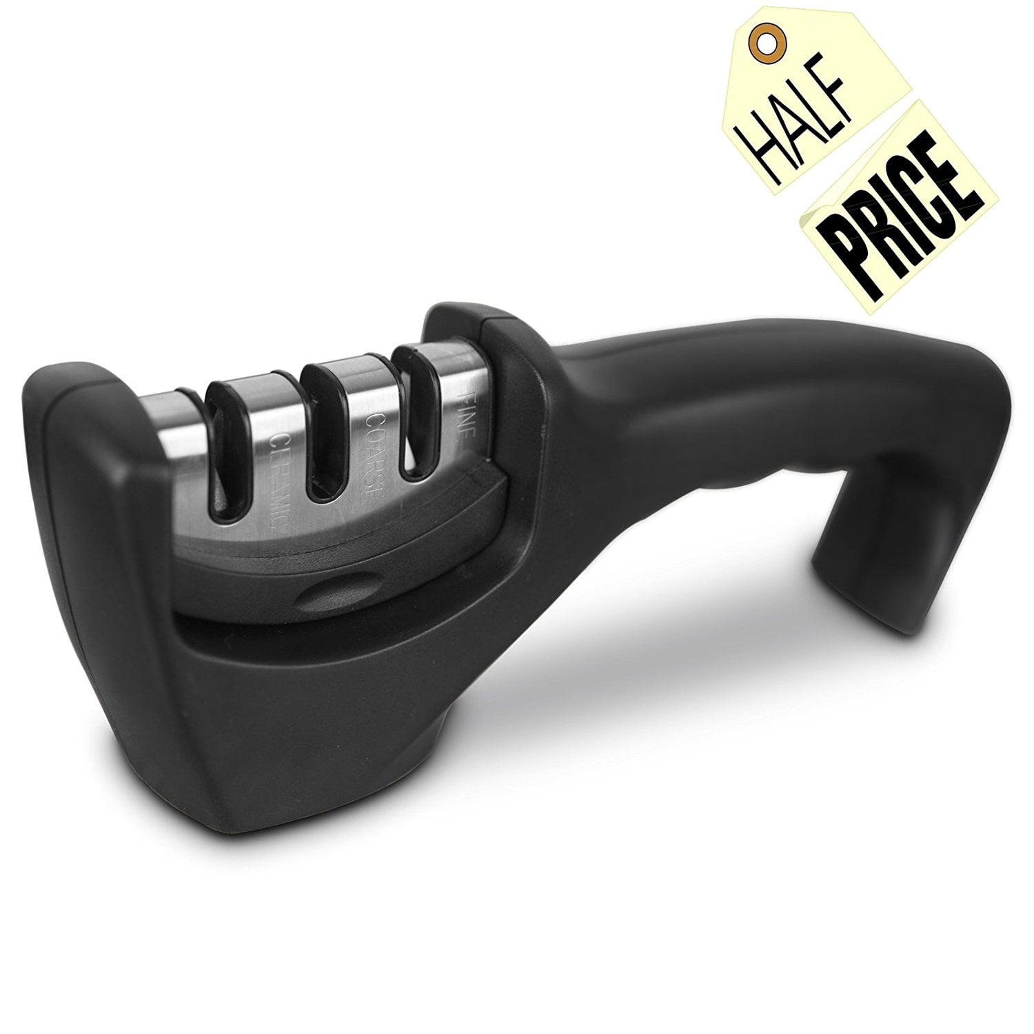 Professional Knife Sharpener, Best 3 Stage Diamond Ceramic Tungsten