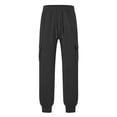 thumbnail image 1 of Zszcpp Men Work Pants Spring Sports Vacation Suitable Pocket Long Simple Plain Solid Lounge Trousers Casual Trouser, 1 of 4
