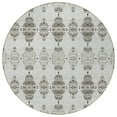 thumbnail image 5 of HomeRoots 578162 8 ft. Round Moroccan Washable Indoor & Outdoor Area Rug, Taupe, Beige & Coffee, 5 of 5