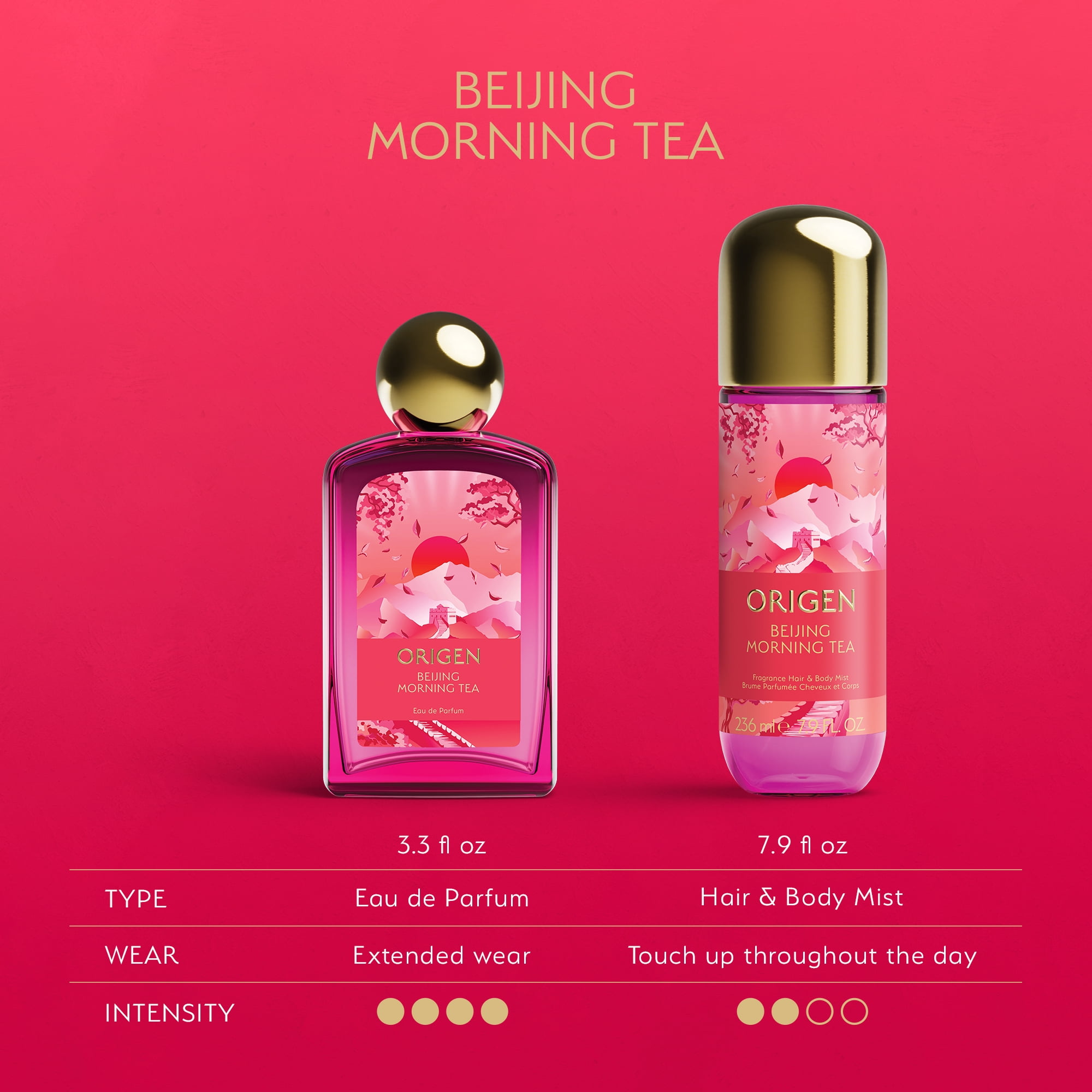 Origen Beijing Morning Tea Fragrance Mist Citrus Woody Body Spray 236ml for Women