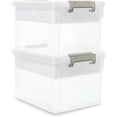 thumbnail image 1 of Citylife 17QT Plastic Storage Box with 5 Grids Removable Tray and Latching Lid Craft Organizers and Storage, 1 of 1