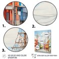 thumbnail image 3 of Designart "Colorfull Power Lines Gridscape Charm IV" Cityscapes Floater Framed Canvas Print, 3 of 7