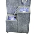 thumbnail image 3 of 15.7in High Tabletop Water Fountain with LED Light -  Indoor Modern Resin Waterfall Feature for Home and Office Soothing Decoration, 3 of 13