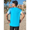 thumbnail image 3 of ANFERRY Short Sleeve Swim Shirts for Men Printed UPF50+ Sun Protection Athletic Rash Guards Top, 3 of 10