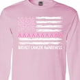 thumbnail image 4 of Inktastic Breast Cancer Awareness Pink Ribbons and Flag Long Sleeve T-Shirt, 4 of 5