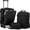 Black, variant on Rosamo 3-Piece Luggage Set, 20" Front Open Carry-on Hardside Suitcase with Spinner Wheels, Travel Backpack & Toiletry Bag,Expandable Luggage for Business & Trips,Black