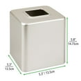 thumbnail image 3 of mDesign Metal Square Modern Tissue Box Cover Holder for Bathroom - Satin, 3 of 4