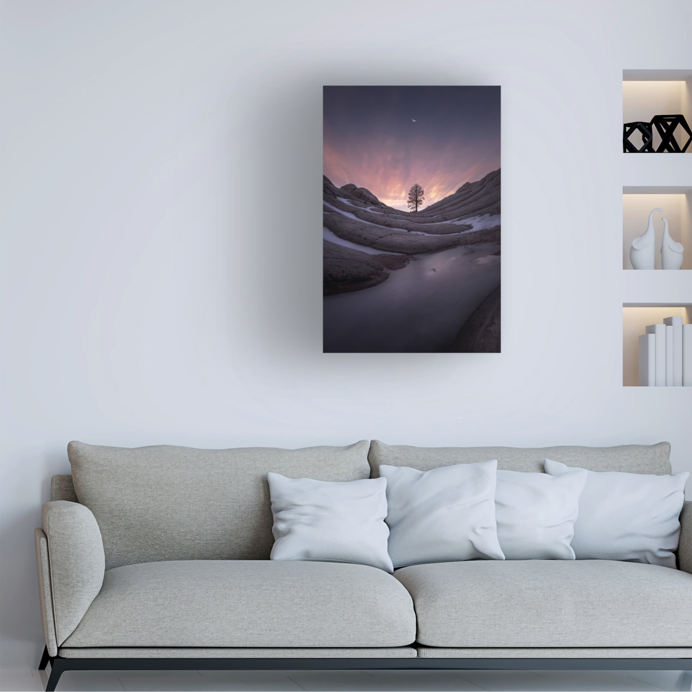 Trademark Fine Art Xiaopeng Guan Night Falls. Canvas Wall Art