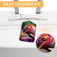 thumbnail image 3 of Snails Square PU Leather Luggage Tags, 2 Pack, with Privacy Cover and Stainless Steel Ring - Suitable for Travel, Backpack, Handbag - Bag Tags, Handbag Tags, 3 of 7
