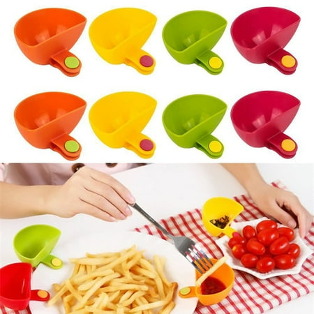 

Fjofpr Hot kitchen 8PCS Assorted Seasoning Sugar Salad Tomato Sauce Dishes Kitchen Clip Bowl Dip