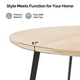 thumbnail image 3 of Ktaxon Modern Round Dining Table for 2~4, Simplistic 35.5" Kitchen Breakfast Table, Multifunctional Use Table for Small Space, Natural, 3 of 7