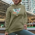 thumbnail image 2 of Good Times and Tan Lines with Retro Tropical or Beach Art Merch Gift, Sand Hooded Sweatshirt or Hoodie, Small, 2 of 5
