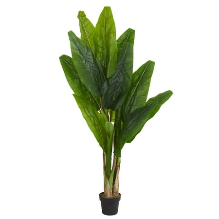 - Nearly Natural 6’ Triple Stalk Banana Artificial Tree