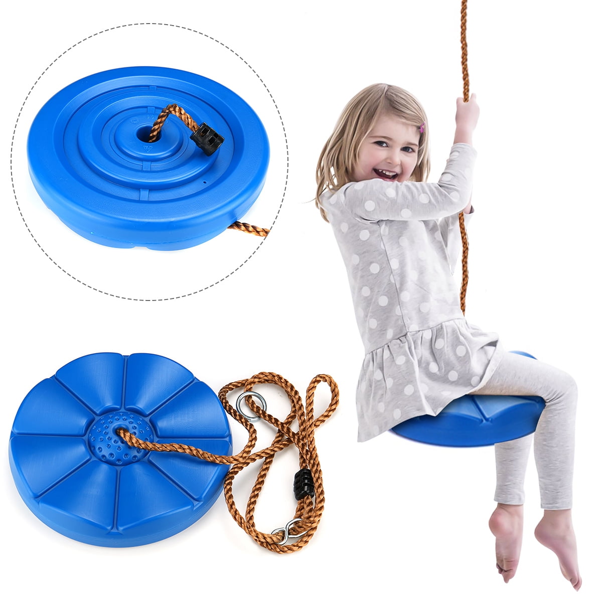150KG Plastic Disc Seat With Rope Play Ground Indoor Outdoor Swing Sets Kids Toy 