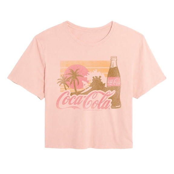 Coca-Cola - Surf - Juniors Cropped Graphic T-Shirt