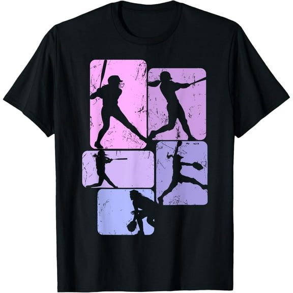 Softball Girl Kids Women Girls T-Shirt
