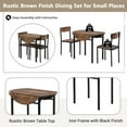 thumbnail image 4 of 3-Piece Dining Table Set,Modern Round Dining Table with Drop Leaf and 2 Chairs,Wood Kitchen Dining Table Set ,Coffee Tables Set for Dining Room Office Restaurant Bar,Golden+Rustic Brown+Black, 4 of 8