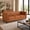 Orange, variant on 81 Inch 3 Seater Faux Leather Sofa 24.41" Deep Seat Modern Mid Century Chesterfield Couch Handmade Button Tufted for Living Room
