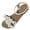X-White, variant on HomeDM Summer Flat Sandals for Women Dressy Flower Comfortable Open Toe Slip On Beach Sandals, White Size 9