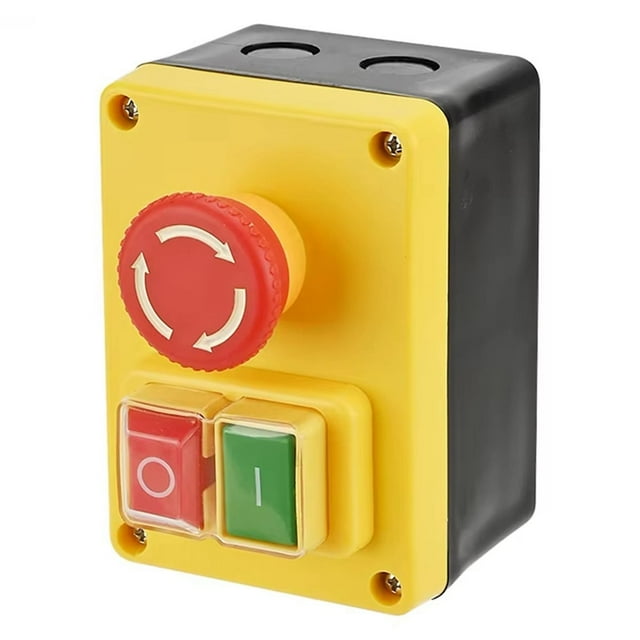 Interruptor Pulsador Electromagnético KJD17D de 120 V y 16 A. Interruptores de Parada de Emergencia para Herramientas Eléctricas y Máquinas Herramienta.