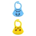thumbnail image 1 of 2 Piezas de Baberos de Silicona Impermeables para Bebés con Bolsillo para Atrapar Alimentos, Fácil de Limpiar Macarena Niños comiendo babero delantal, 1 of 8