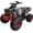 Black, variant on 125cc ATV Quad Youth Utility Style ATV 125cc Fully Automatic w Reverse Double LED Headlights Gas ATV 4 Wheeler ATVs Quads Big 19"/ 18"