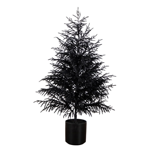 Nearly Natural Norfolk Pine Halloween Artificial Potted Tree - 5' - Unlit