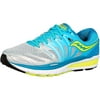 Saucony Womens Hurricane Iso 2 Blue/Silver/Citron Ankle-High Running Shoe - 7W