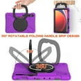 thumbnail image 3 of for Samsung Galaxy Tab S9 11.0" 2023, Rugged Kids Friendly Silicone Case with Folding Stand / Handle Grip Pencil Holder with Shoulder Strap for Tab S9 FE 10.9" 2023 - Purple, 3 of 12