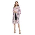 thumbnail image 3 of Women Marilyn Monroe Cardigan Beach Cover Ups Long Open Kimono with 3/4 Sleeve, Pink, 3 of 8