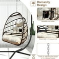 thumbnail image 6 of Patio Swing Egg Chair With And 304 Stainless Steel Hook - Reliable Foldable Hanging Stand Comfortable Cushion Pillow, 6 of 6