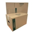 thumbnail image 2 of 25 - Pack Small Cardboard Moving Boxes 16x10x10 32 ECT With Handles, 2 of 5