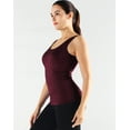 thumbnail image 3 of NELEUS Womens Compression Tank Top with Built in Sports Bra Padded for Yoga Workout,Wine Red,US Size L, 3 of 8