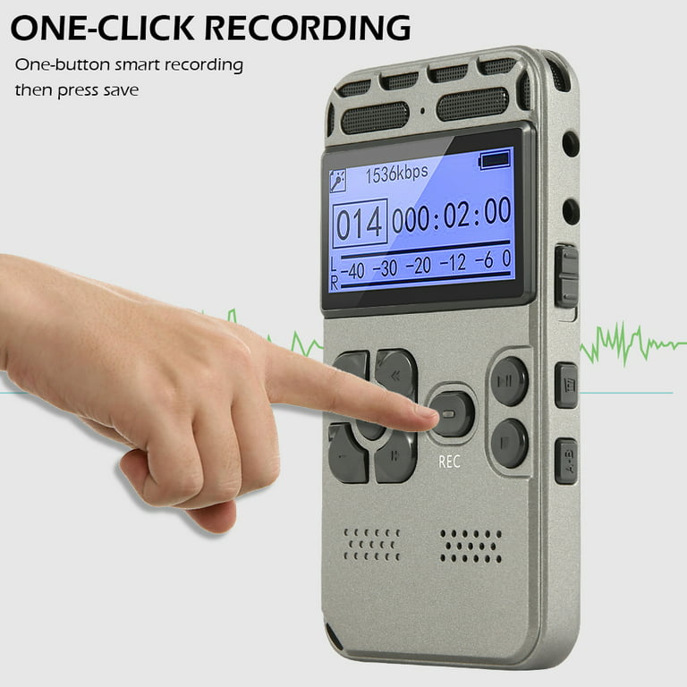 Miuline 8GB Digital Voice Recorder Voice Activated Recorder Audio Recorder  Mini Portable Tape Dictaphone with Playback, USB, MP3