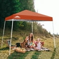 thumbnail image 3 of EAGLE PEAK 10x10 Slant Leg Pop Up Canopy Tent Easy One Person Setup Instant Outdoor Beach Canopy Folding Portable Sports Shelter 10x10 Base 8x8 Top（Brick Red）, 3 of 10
