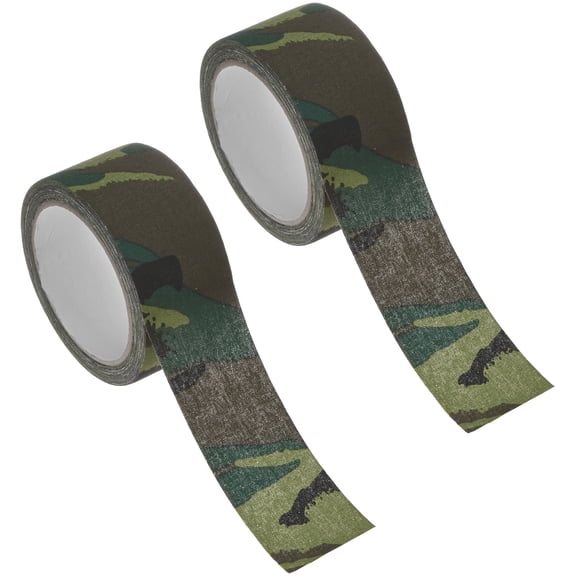 Uxcell 2.0IN x 10.94Yards Camouflage Tape [2PCS] - Self Adhesive Camo Tape for Outdoor Camping & Hunting - [Forest]