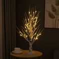 thumbnail image 5 of ÁRbol de Mesa, áRbol Blanco con Luces LED, Luces Blancas CáLidas para áRboles PequeñOs, Temporizador Alimentado por BateríA, áRbol Iluminado, 5 of 5