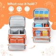 thumbnail image 4 of CARRFA Carrying Case Compatible with Yoto Player (3rd Generation), Card Holder Hold Up to 30 Cards, Travel Storage Bag for Bluetooth Audio Speaker & Headphone Accessories(Orange), 4 of 8