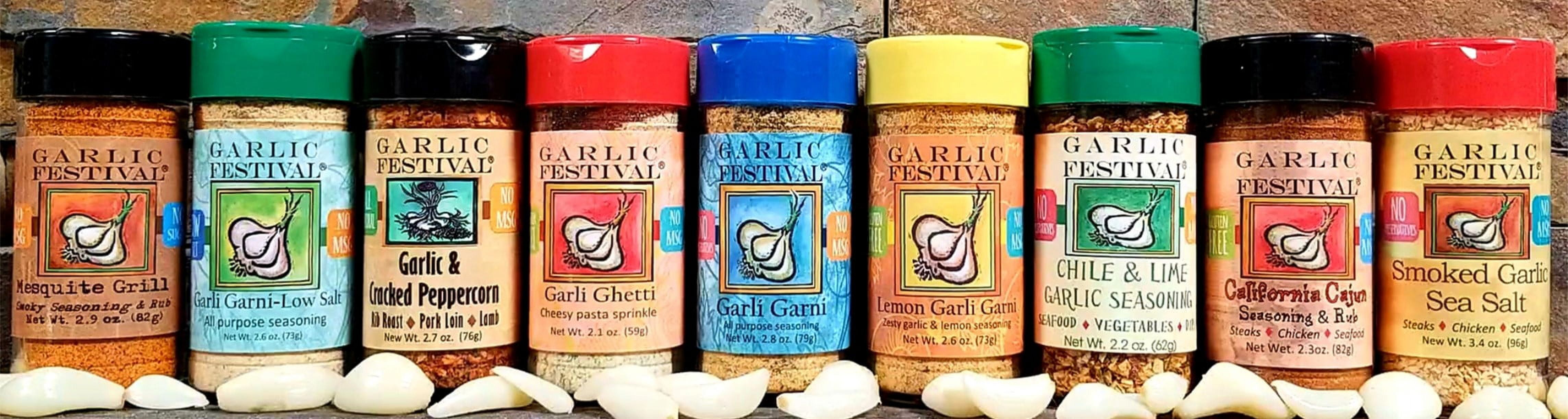 Garlic Festival Foods Empty Seasoning Shaker Refill Bottle