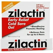 Zilactin Cold Sore Gel, Medicated Gel and Zilactin B Long Lasting Mouth Sore Gel - 0.25 Oz (2 Pack)