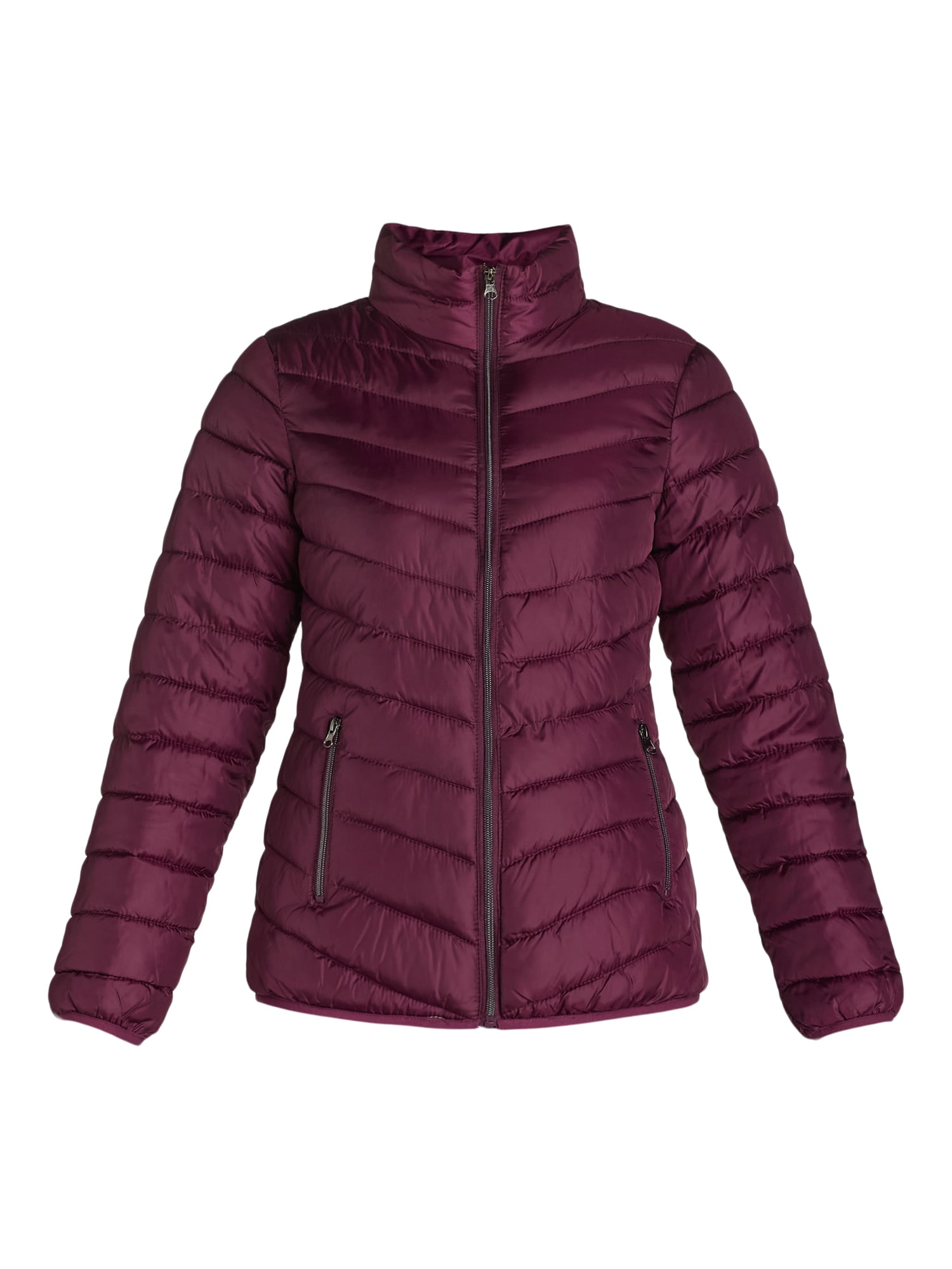 Big Chill Women's and Women’s Plus Packable Puffer Jacket, Midweight, Sizes S-3X