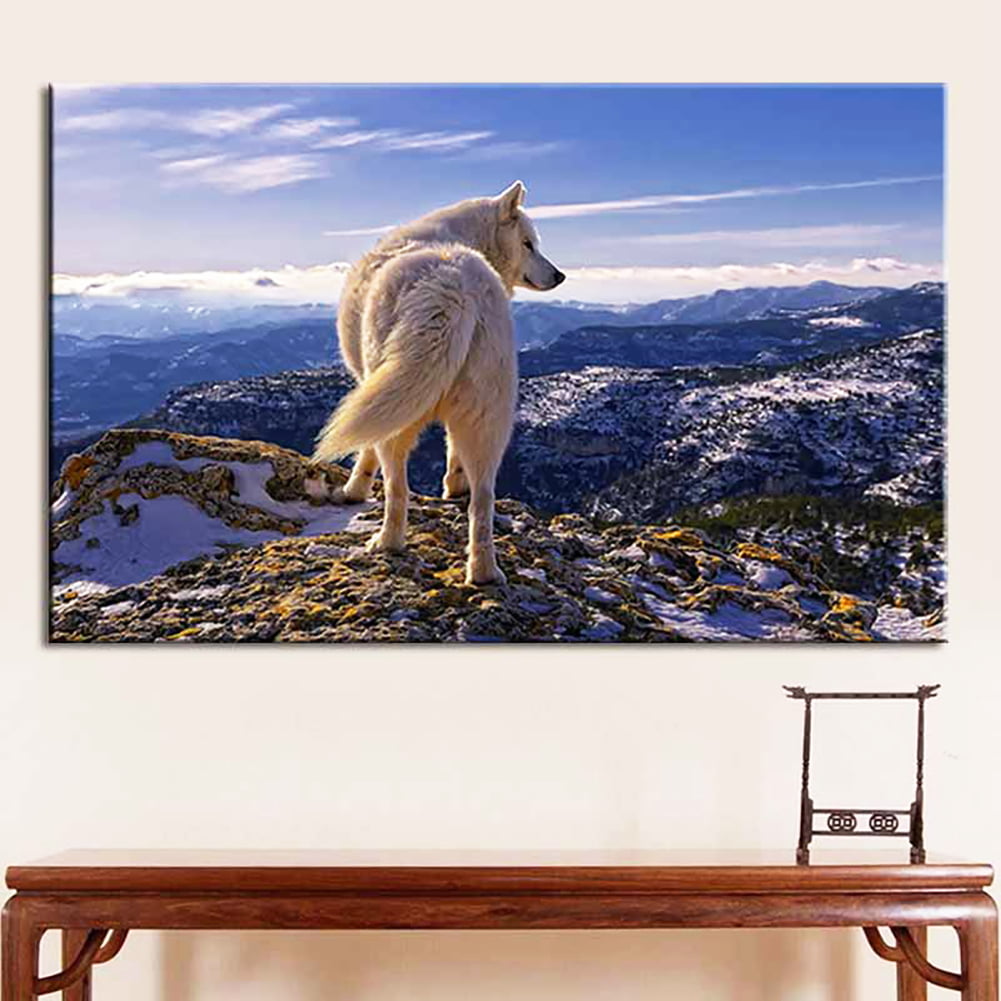 5PCS Unframed HD Canvas Prints Wall Art Painting Picture Poster Decor Wolf L 