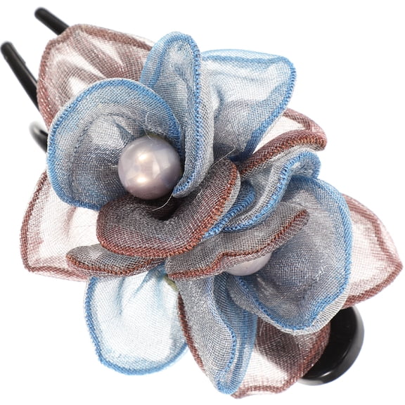 SOPOTUTU Thick Hair Clips with Silk Yarn, Elegant Hair Clip for Daily Styles and Special Occasions, 1 Pack