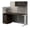 Mocha Cherry, variant on Office in an Hour Cubicle Desk with Storage in Hansen Cherry - Engineered Wood